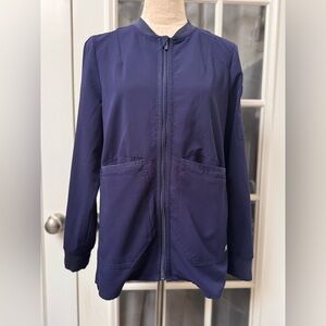 🩺 FIGS Technical Collection Navy Zip Scrub Jacket | Size S